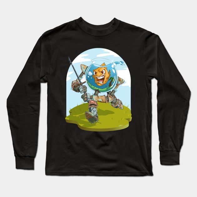 Knight Fish Long Sleeve T-Shirt by JoeClarkart